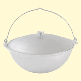 Tatar camping cauldron with a shackle 9 liters, Ø 37 cm, height16,5 cm, 3,58 kg