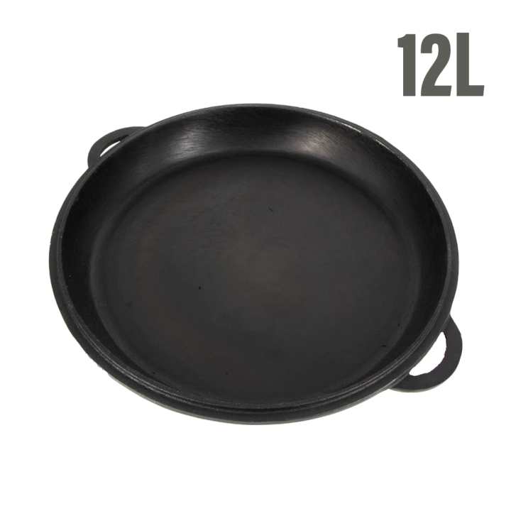 Deckel-Bratpfanne für Kasan 12 L, aus Gusseisen