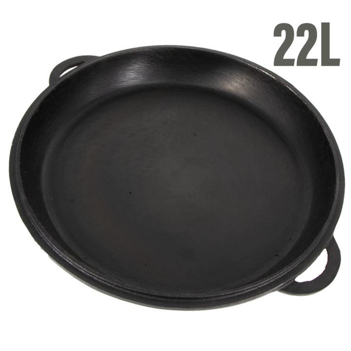 Deckel-Bratpfanne für Kasan 22 L, aus Gusseisen