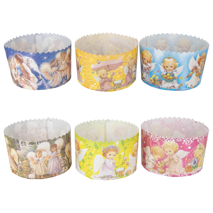 Backform-Set für Osterkuchen Engel 50 St, aus Backpapier, H 8,5 cm, ∅13 cm