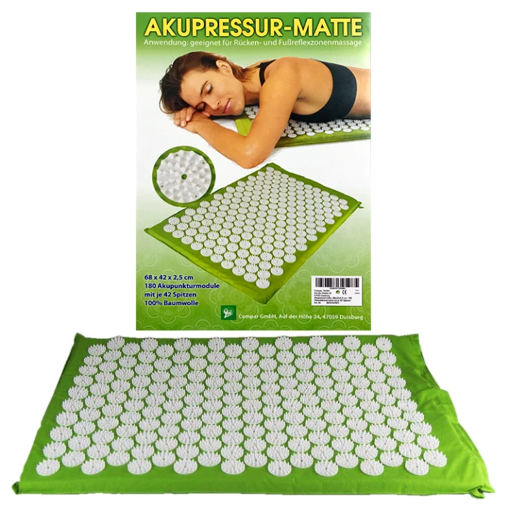 Akupressurmatte, 68 x 42 x 2,5 cm, 180 Stimulationskreisel, mit je 42 Spitzen *