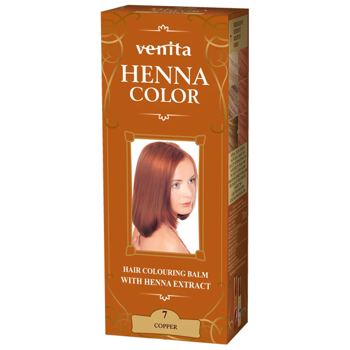 Красящий травяной бальзам Henna Color на основе натуральной хны, медь №7, 75 мл