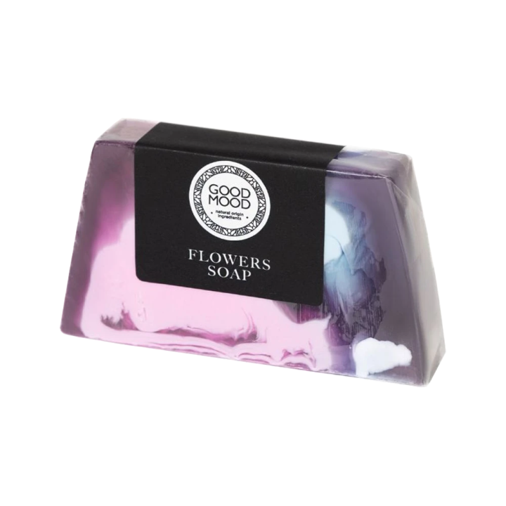 Ароматное глицериновое мыло ручной работы GOOD MOOD Flowers Soap, 100 г