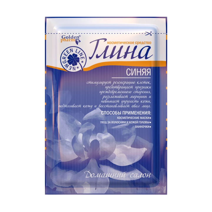 Blue cosmetic clay, 60 g