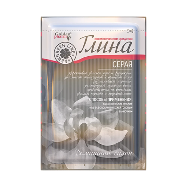 Глина косметическая серая, 60 г *