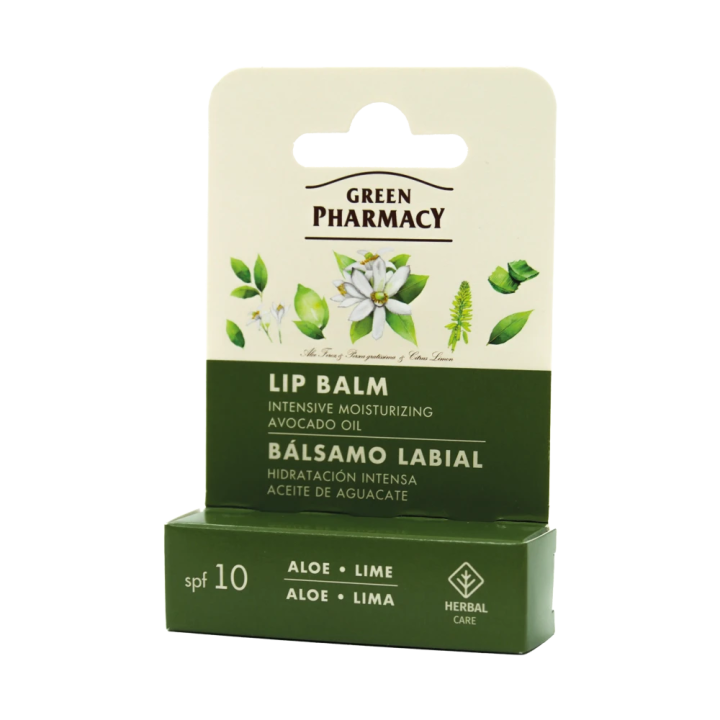 Lippenbalsam Grüne Apotheke mit Aloe Vera und Limette, 3,6 g.