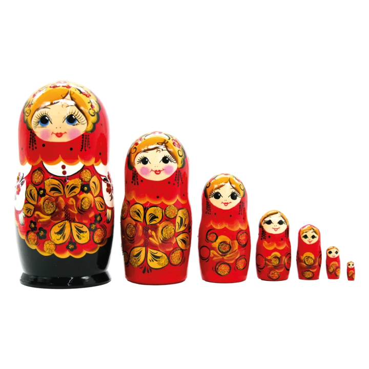 Matrjoschka Zlatolistnik M7, ca.18 cm