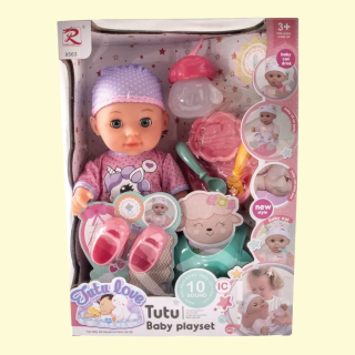 Pop-Puppe 26 cm mit Zubehör und 10 Sounds