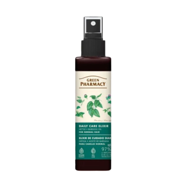 Tägliches Pflege-Elixier Grüne Apotheke mit Brennnessel und Klettenöl für normales Haar, 150 ml