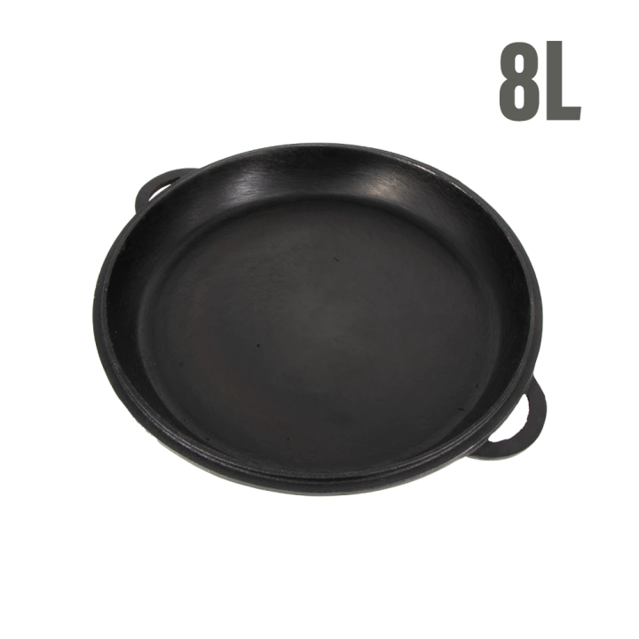Deckel-Bratpfanne 10 L, aus Gusseisen
