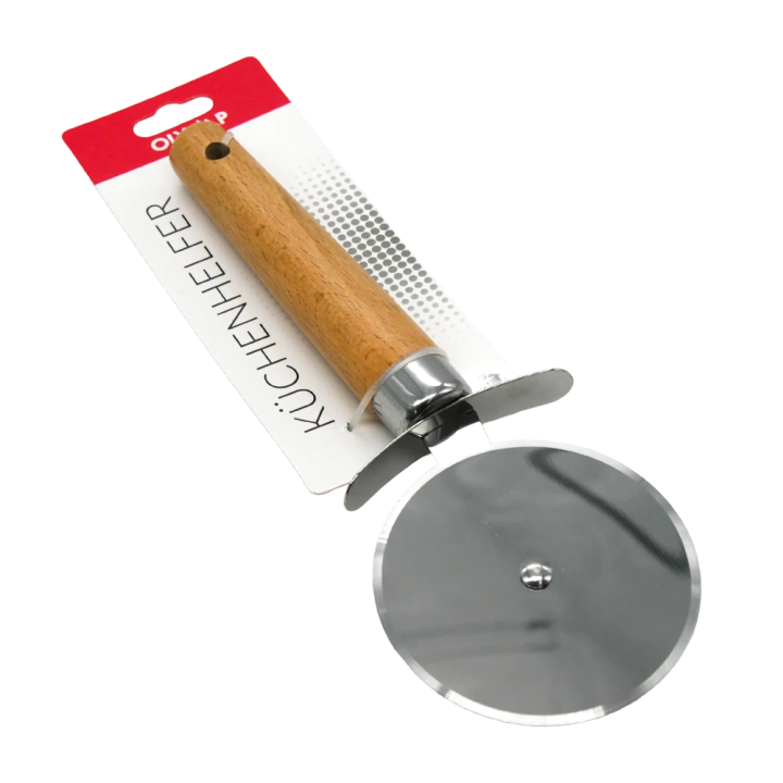 Rolling pizza, dough and pastry cutter 21 cm, wood, steel