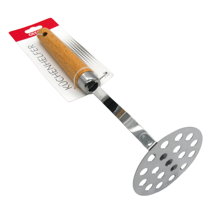 Potato masher 25 cm, wood, steel