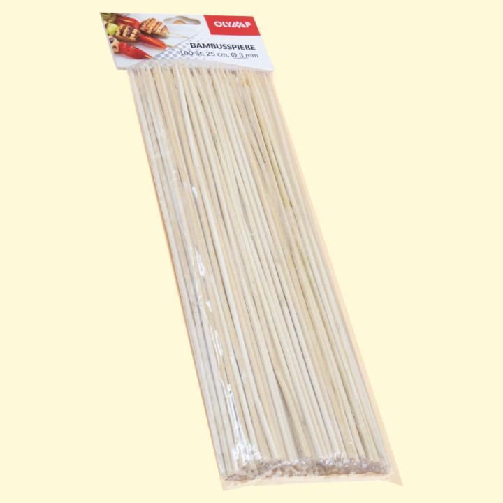 Bambusspieße 100 St, 25 cm, Ø 3 mm