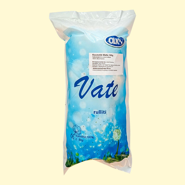 Medizinische Watte, hydroskopisch, unsteril, weich, 100% Baumwolle, 50 g