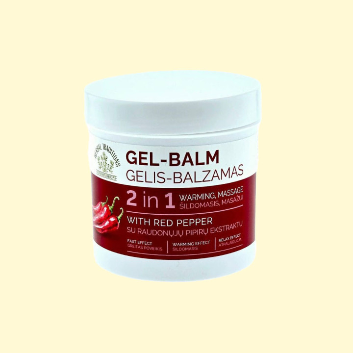 HERBAL TRADITIONS gel-balm with red pepper 2 in1, 250 ml