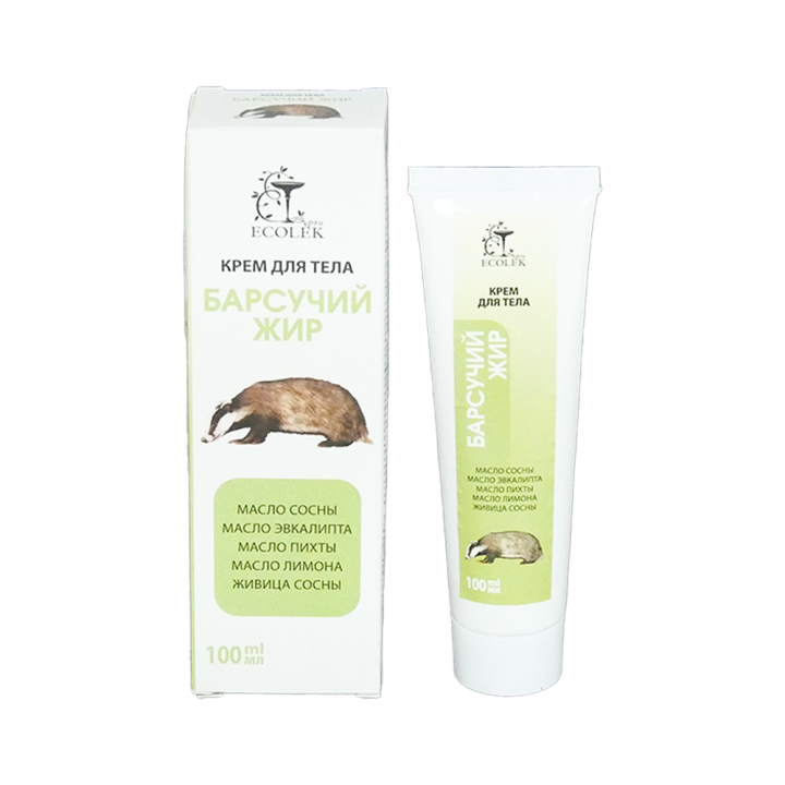 Badger oil body cream enriched with essential oils Ecolek-Pro, 100 ml