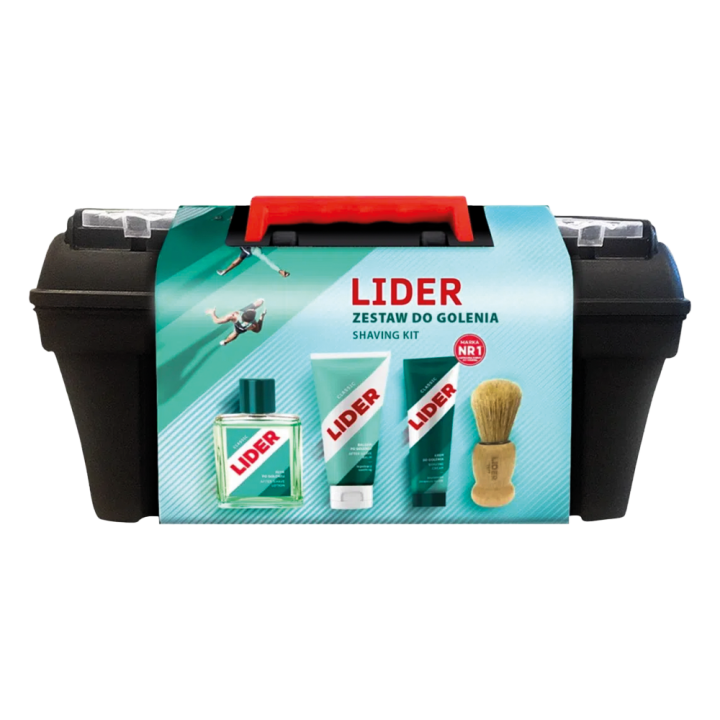 LIDER Herren-Geschenkset mit Kosmetik, 3 Artikel + Rasierpinsel
