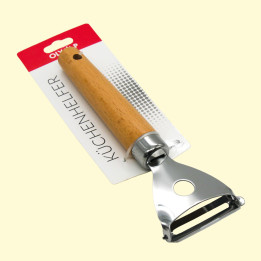 Vegetable and fruit peeler knife 18 cm, wood, steel