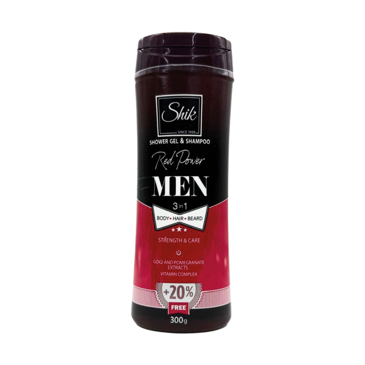 SHIK Men men’s 3in1 gel-shampoo Red Power, 250 ml