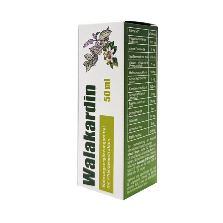 Valacardine, 50 ml, multilingual packaging: RU, DE, EN, FR, NL, ES, IT