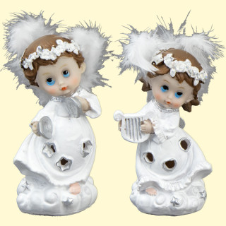 Decorative luminous Angel figurine 14 x 6,5 cm in 2 variants