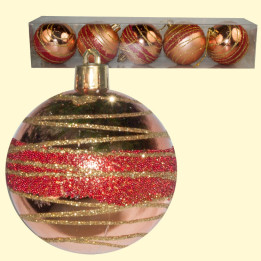 Tannenbaumschmuck-5er-Set Kugeln 8 cm