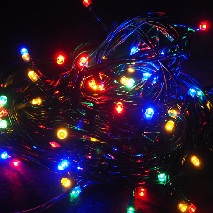 LED Lichterkette mit 100 multicolor LED's, 13 m