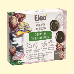 Karamellbonbons mit sibirischem Extrakt und Chaga Eleo 19 g