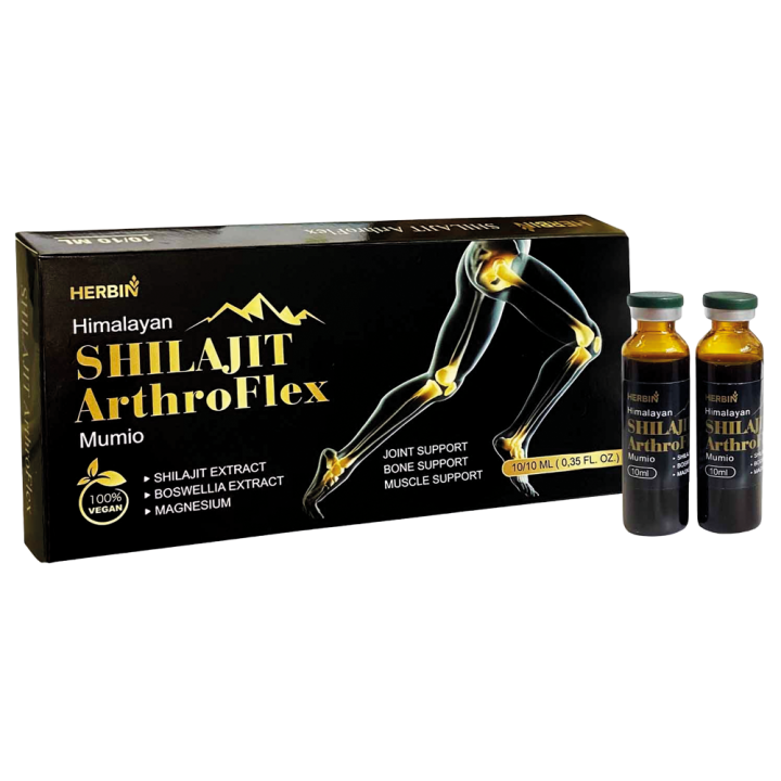 Mumio Himalaya mit Boswellia ArthroFlex Herbin, 10×10  ml Fläschchen (100  ml)