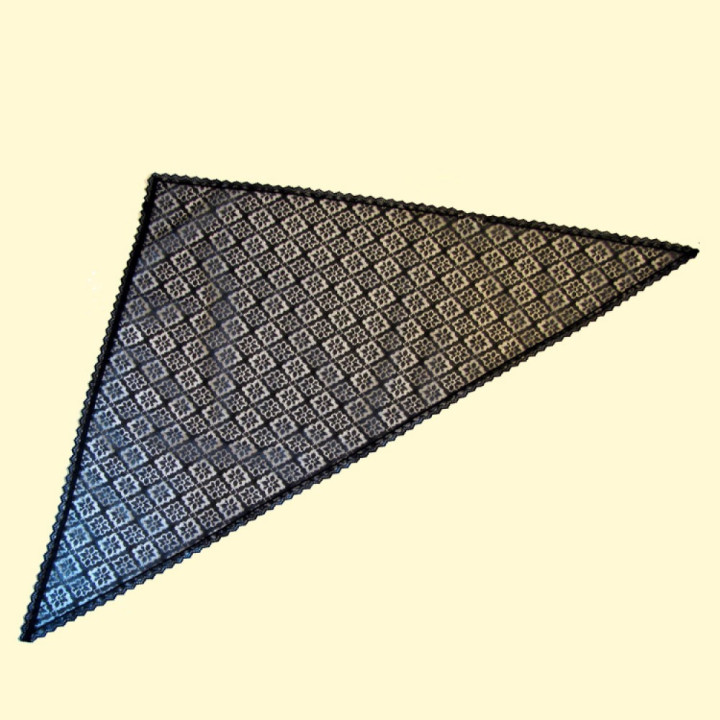 Ritual-Kopftuch 75 x 75 x 100 cm,schwarz,100 % Poly