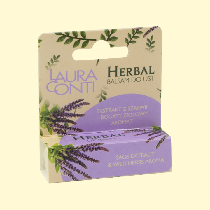 Травяной бальзам для губ Laura Conti Botanical с экстрактом шалфея и диких трав 4,8 г