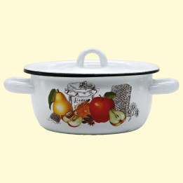 Enamel Pot with Lid Honey Feast 1,5 L
