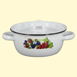 Эмалированная кастрюля с крышкой Ежевика, 1,5 л