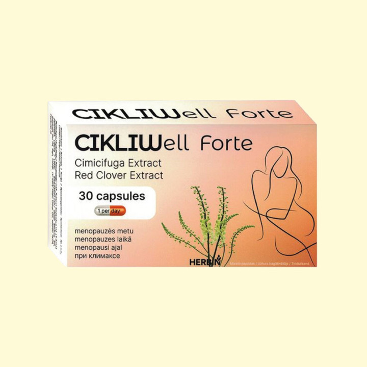 Nahrungsergänzungsmittel bei Wechseljahresbeschwerden CIKLIWell Forte, 30 Kapseln