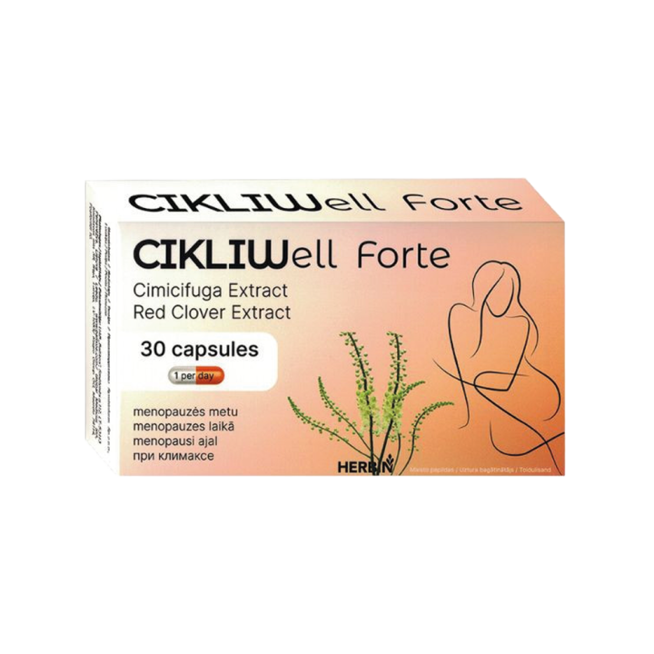Nahrungsergänzungsmittel bei Wechseljahresbeschwerden CIKLIWell Forte, 30 Kapseln