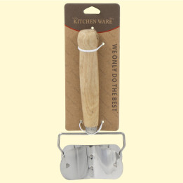 Teigmesser mit Holzgriff für Pelmeni, 18 cm