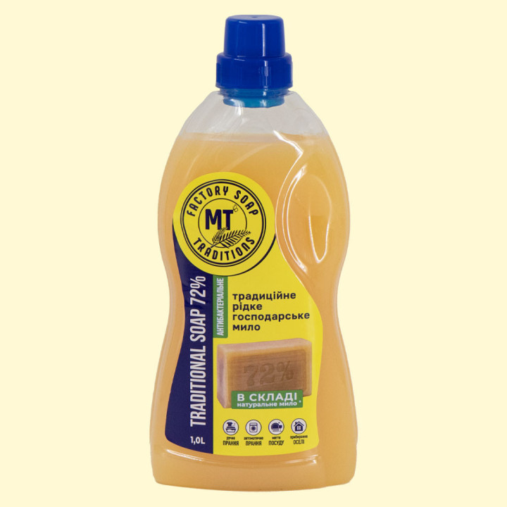 Liquid laundry soap Traditional 72%, 1 litre