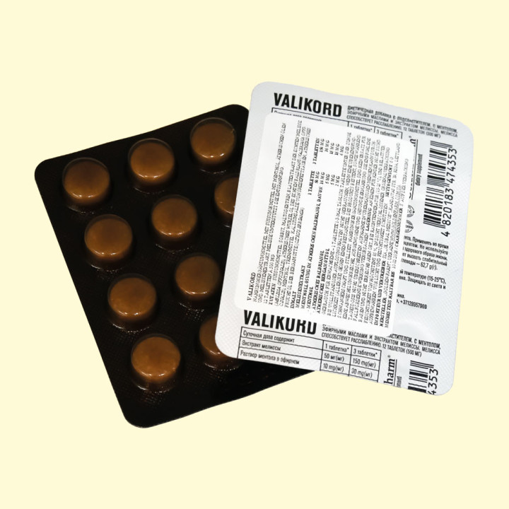 Valicord, 12 tablets