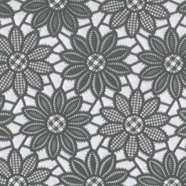Tischdecke TR-668 mit Spitze Kamille in Antrazit 138 cm x 20 m