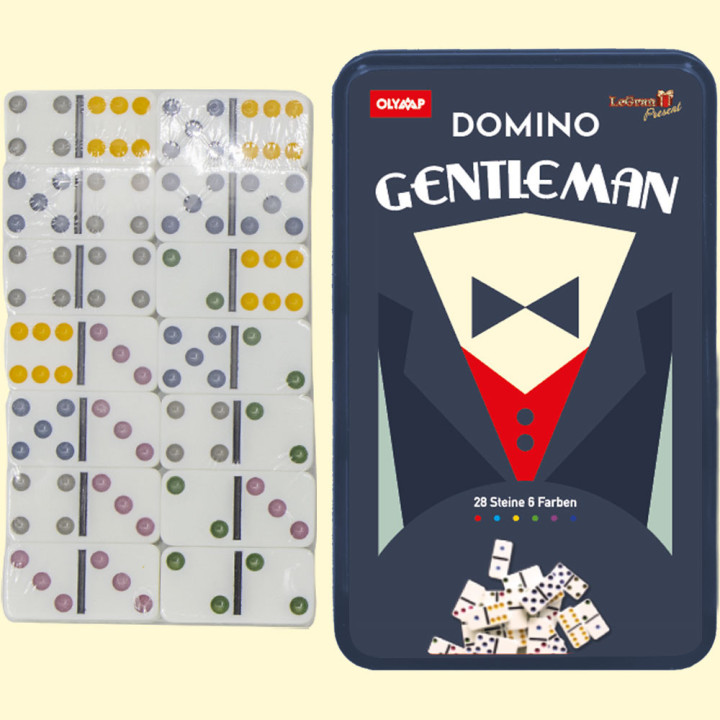 Domino game in metal box Gentleman 19.5 x 12 x 3.5 cm