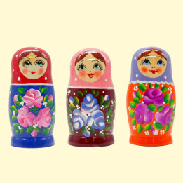 Matryoshka Semenevskaya M5 11 cm, different colors and motifs