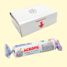 Askorbinka-KV with Tutti-Frutti flavour tablets 25 mg, 10 pcs.