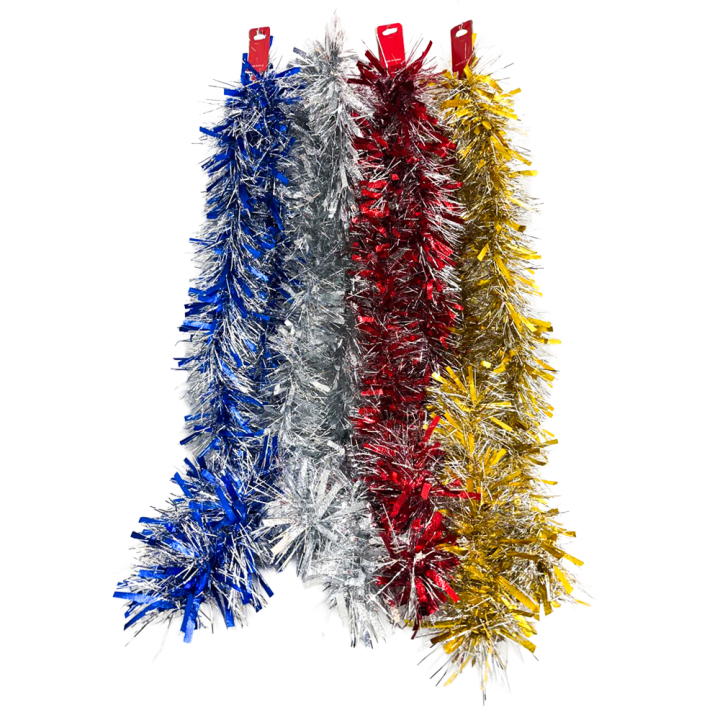 Girlande, Set 10 St, Lamettagirlande multikolor glänzend, 200 cm
