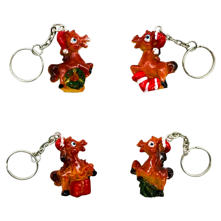 Schlüsselanhänger-Set Jahr des Pferdes 24-tlg, 3 x 2 x 9 cm