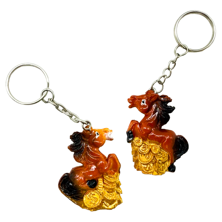 Keychain Set – Year of the Horse, 24 pcs, 3 x 2 x 9 cm