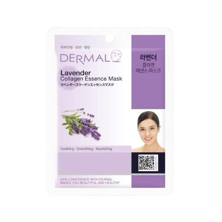 DERMAL Sheet Face Mask with Collagen and Lavender, 23 g