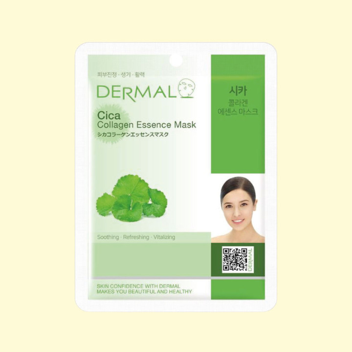DERMAL Tuch-Gesichtsmaske mit Kollagen und Cica (Tigergras), 23 g