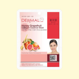 DERMAL Tuch-Gesichtsmaske mit Kollagen, Grapefruit und Honig, 23 g