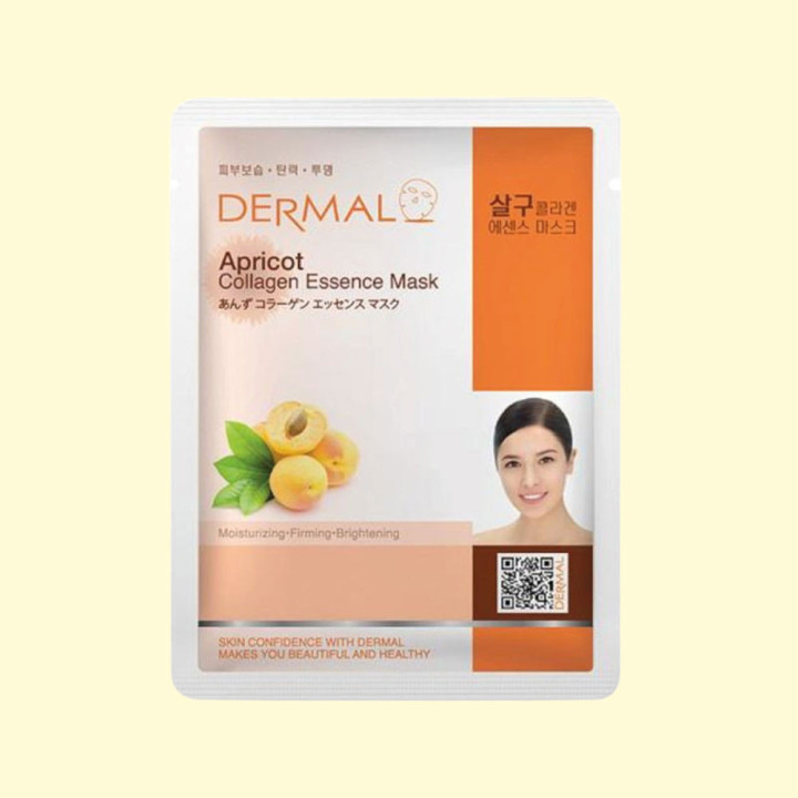 DERMAL Tuch-Gesichtsmaske mit Kollagen und Aprikosen, 23 g