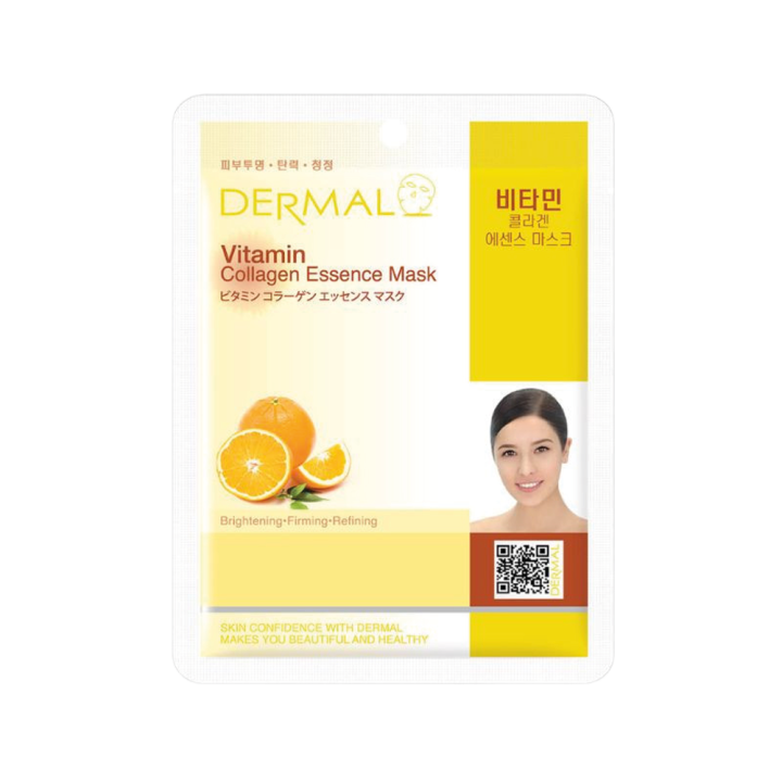 DERMAL Sheet Face Mask with Collagen and Vitamin Complex, 23 g